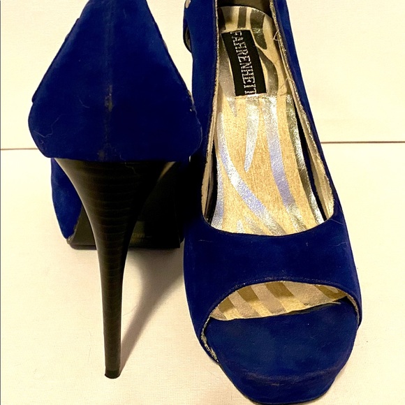 Fahrenheit royal blue stilettos size 9 - Picture 3 of 3